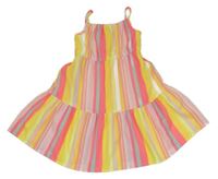 Barevné pruhované lehké šaty 