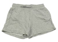 Šedé melírované teplákové kraťasy H&M