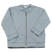Modro-bílá vzorovaná propínací mikina River Island 