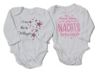 2x bílé body s nápisem Liegelind