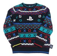 Černo-barevný svetr PlayStation zn. Primark