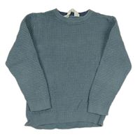 Modrošedý vzorovaný svetr H&M