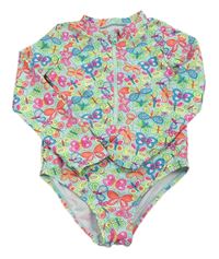 Světlemodré UV body s motýly Primark