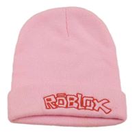 Světlerůžová čepice s logem - Roblox