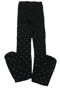 Černé punčocháče s kamínky H&M