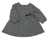 Černo-bílé kostkované šaty s mašlí Primark