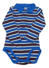 Modré body s proužky a límečkem Kanz