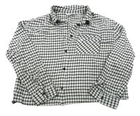 Bílo-černá kostkovaná crop halenka Primark