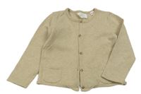 Béžový propínací svetr Zara