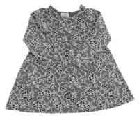 Tmavomodro-bílé vzorované pletené šaty Topolino 