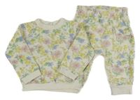 2set - Smetanová mikina s kytičkami + tepláky M&Co.