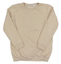 Pudrová mikina s korálky H&M