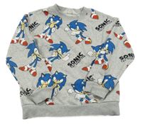 Šedá mikina se SonicemX H&M