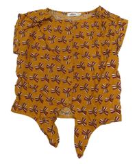 Medová crop halenka se vzorem Gémo