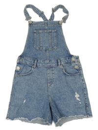 Modré riflové laclové kraťasy s prošoupáním C&A vel. 176