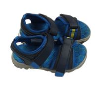 Tmavomodro-modré koženkovo/neoprenové sandály Lily & Dan vel. 26