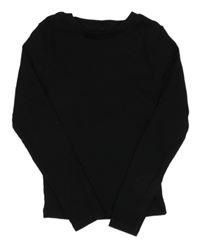 Černé žebrované triko George 