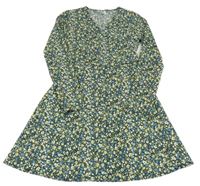 Barevné květované zavinovací šaty Zara