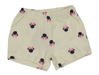 Smetanové bavlněné kraťasy s Minnií Primark