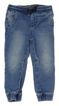 Modré teplákové cuff kalhoty Denim Co. 