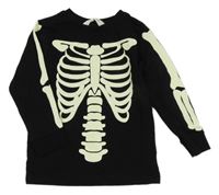 Černé triko s koslivcem H&M