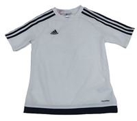 Bílo-černé funkční sportovní tričko Adidas