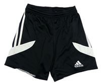 Černo-bílé funkční sportovní kraťasy Adidas