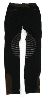 Černo-tmavohnědé jezdecké tregíny s nápisem Equine