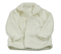 Smetanový plyšový kabátek se srdíčky LC WaIKIKI