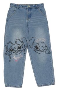 Světlemodré rifle se Stitchem a Angelou PRIMARK