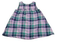 Lila-tmavomodro/zelené kostkované šaty GYMBOREE.