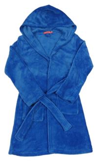 Modrý plyšový župan s kapucí TisSAiA