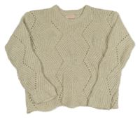 Světlebéžový melírovaný žebrovaný svetr LIPSY LONDON