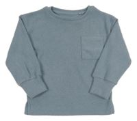 Modrošedá úpletová mikina s kapsou PRIMARK