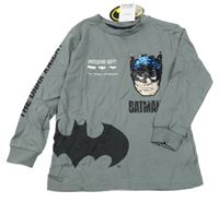Nové - tmavošedé triko s Batmanem z překlápěcích flitrů Next