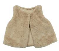 Béžová kožešinová podšitá vesta St. Bernard