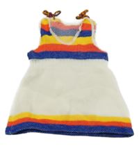 Bílo-barevné pletené šaty