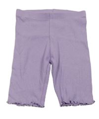 Fialové žebrované legínové kraťasy F&F