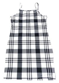 Černo-bílé kostkované šaty 