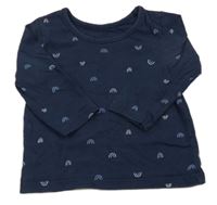 Tmavomodré triko s duhami George