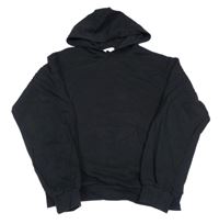 Černá mikina s kapsou a kapucí H&M