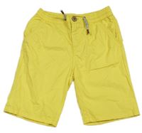 Žluté chino plátěné kraťasy Zara