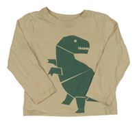 Béžové triko s dinosaurem PRIMARK