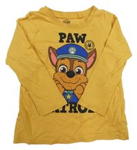 Hořčicové triko s PAW PATROL - Chase C&A