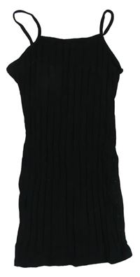 Černé žebrované šaty Shein 
