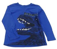 Modré triko s dinosaurem Primark 