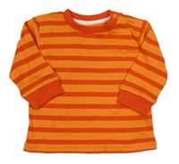 Oranžovo-červené pruhované triko George