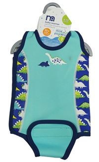 Tyrkysovo-modrý neopren s dinosaury Mothercare