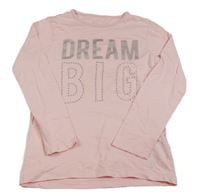 Růžové triko s nápisem Primark