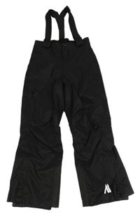 Černé šusťákové funkční oteplovačky s odepínacími kšandami Crivit